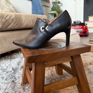 Calvin Klein Black Heeled Mules